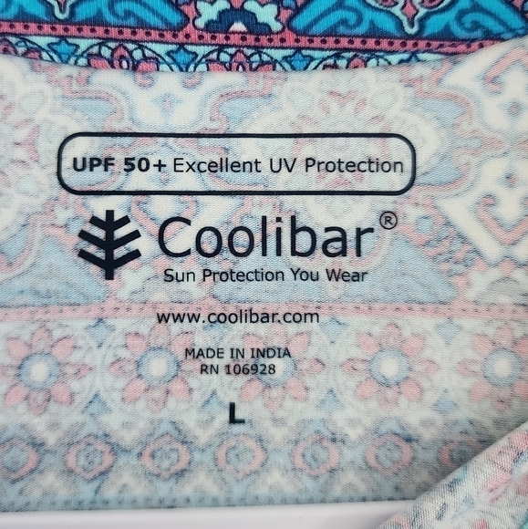 Coolibar UPF 50+ Tunic Dress Cover-up 3/4 Sleeves Large - Picture 5 of 9